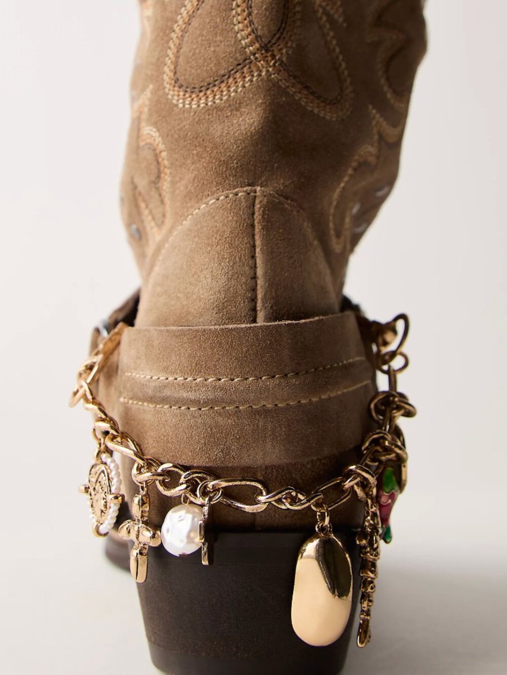 Free People Charmed Boot Swag Brass NWT Western Boot Chain Charm